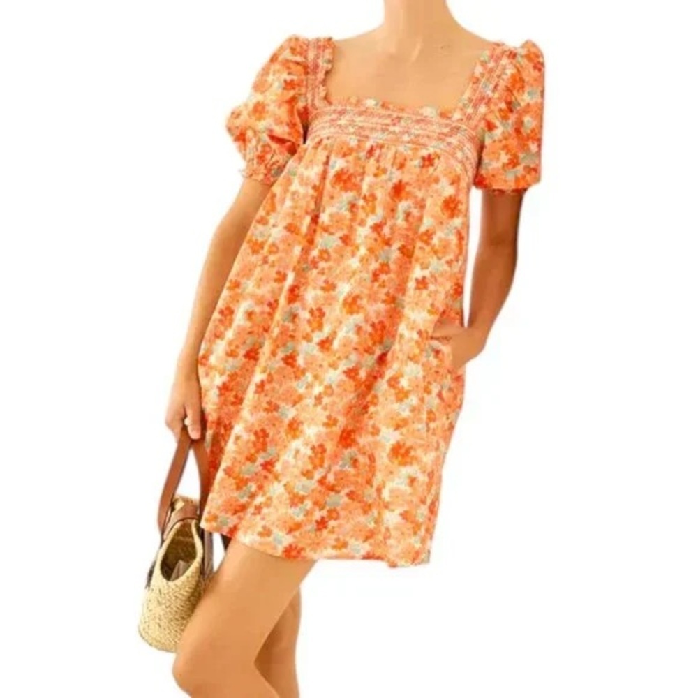 Something Navy NWT Smocked Mini Dress